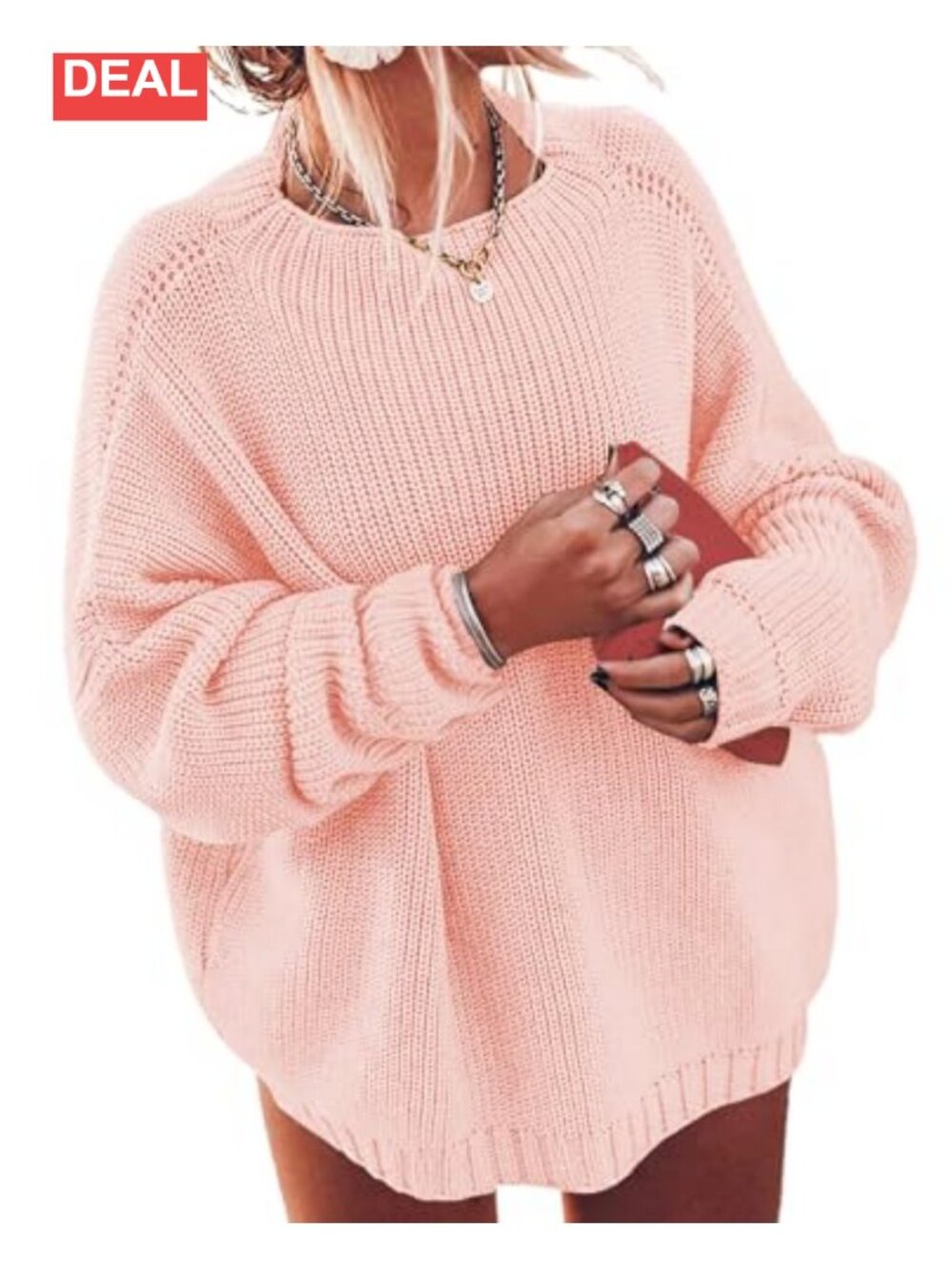 Plus Size Chunky Knit Batwing Sweater Boat Neck Oversized Pullover